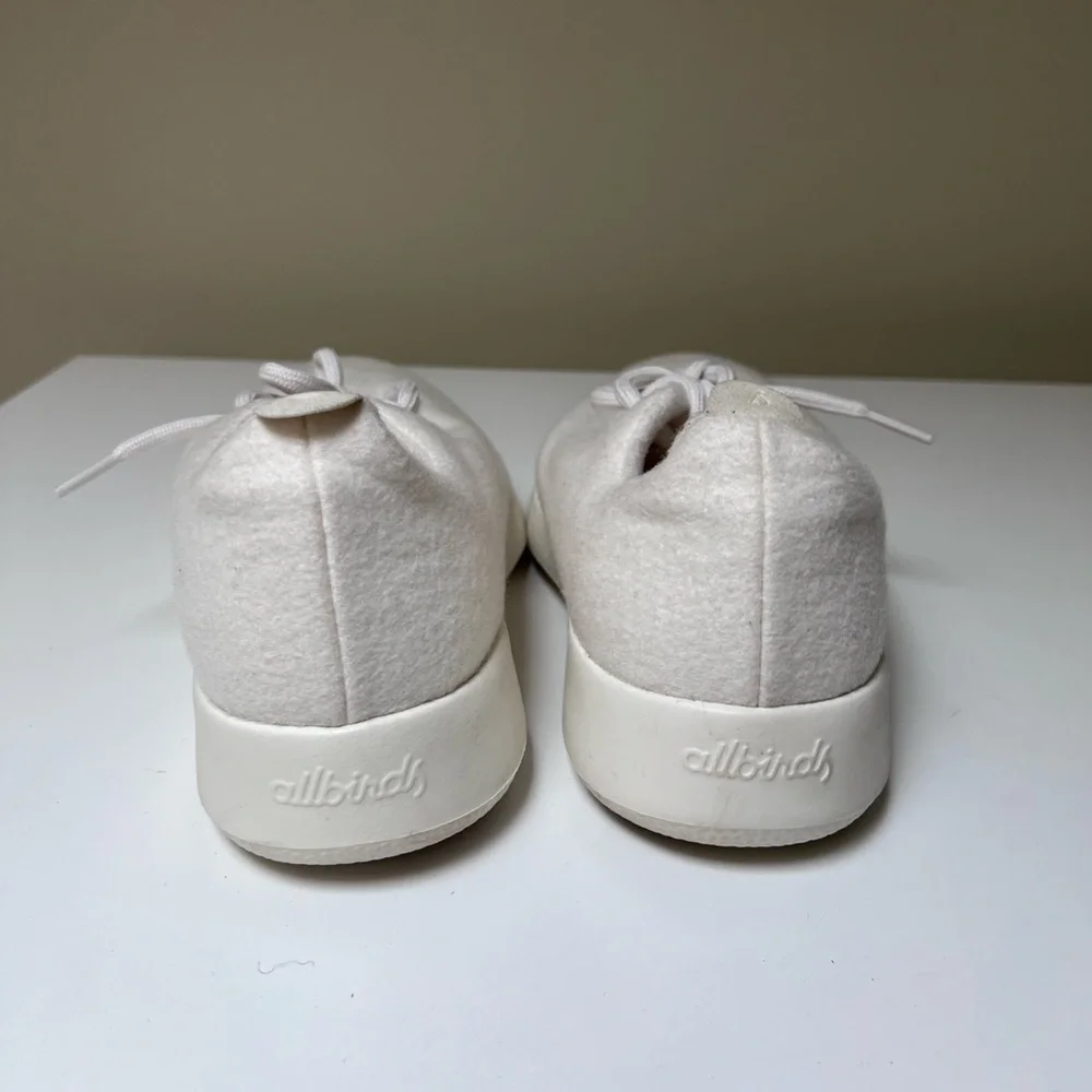 Allbirds Off-White Wool Runner‎ Sneakers Size 9 - Picture 7 of 8